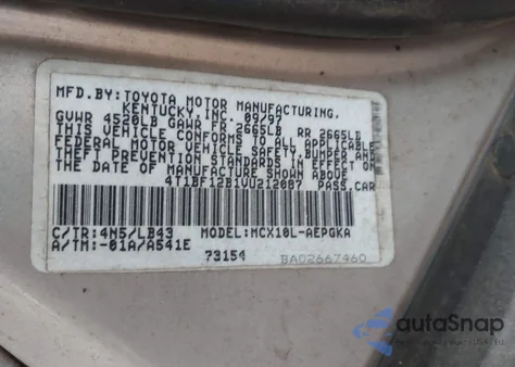 1997 Toyota Avalon Xls z USA, uszkodzony, nr VIN 4T1BF12B1VU212087